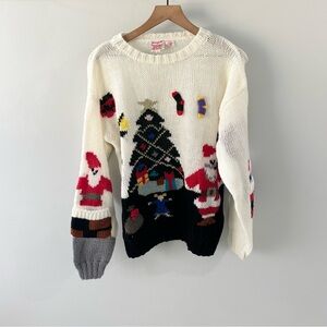 Fetagetti Vintage Ugly Christmas Holiday Sweater Size Small